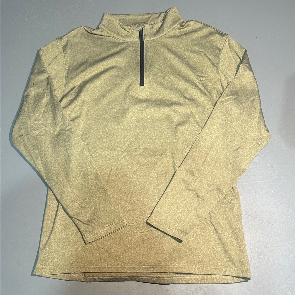 MAGCOMSEN Mens Gold / Beige Quarter Zip Pullover